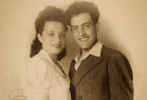 Holocaust survivors Sally and Joseph Schulman as younger newlyweds living in the Bronx.